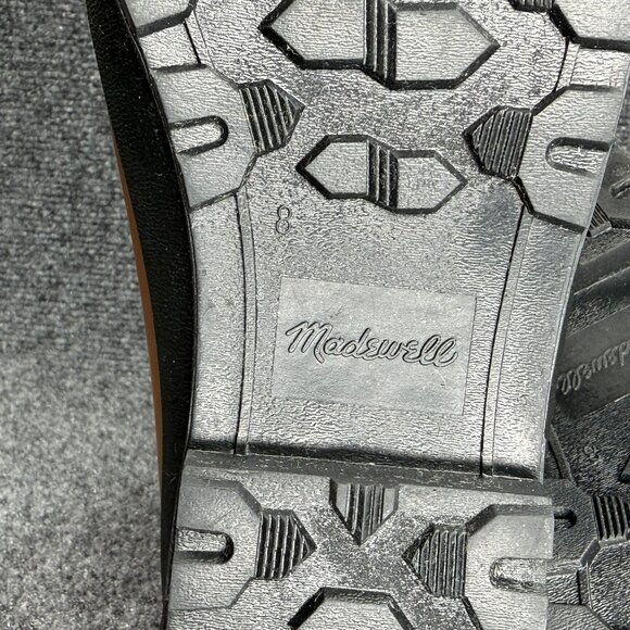 Madewell Zip-Up Lugsole Rain Boots Women's Size 8 Brown Rubber Waterproof Shoes - Picture 11 of 12